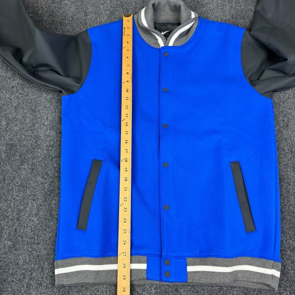 Nike Team Player Letterman Jacket Mens Large (L) Blue Gray DJ5971-493 NWT - Picture 8 of 10